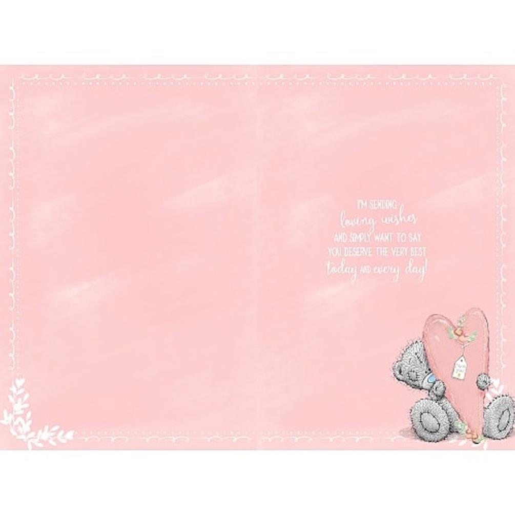 Holding Pink Heart Me to You Bear Mothers Day Card Extra Image 1